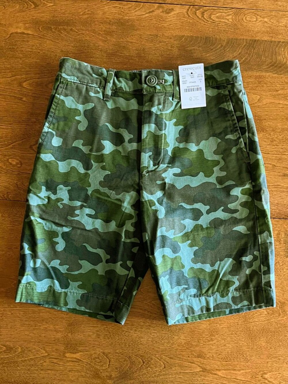 J. Crew green camo twill shorts 8 NWT